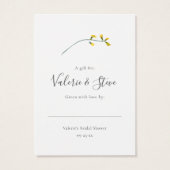 ワイルドフラワーノーラップシャワー表示ギフトラベル (裏面)