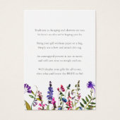 ワイルドフラワーノーラップシャワー表示ギフトラベル (正面)