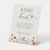 ワイルドフラワーハチ専用リングや輪狩りブライダルシャワー 台座サイン (正面)