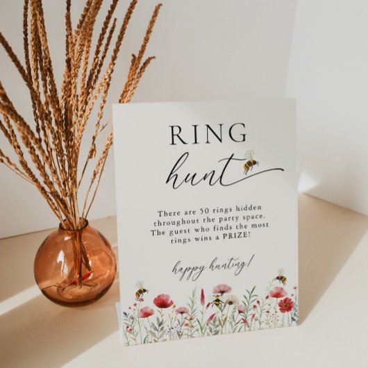 ワイルドフラワーハチ専用リングや輪狩りブライダルシャワー 台座サイン