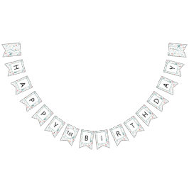 ワイルドフラワーハッピーバースデーバナー バンティングフラッグ