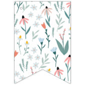 ワイルドフラワーハッピーバースデーバナー バンティングフラッグ (第1の旗)