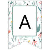 ワイルドフラワーハッピーバースデーバナー バンティングフラッグ (第3の旗)