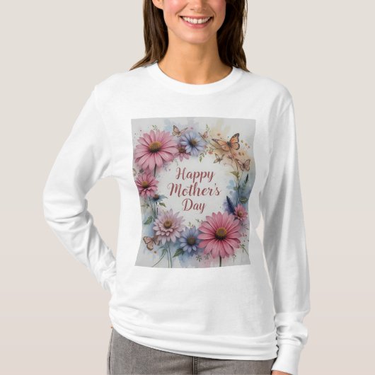 ワイルドフラワーハッピーマザーズデイ Tシャツ (正面)