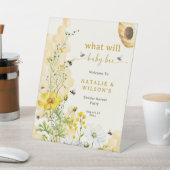 ワイルドフラワーハニカムビージェンダー歓迎 台座サイン (インサイチュ)