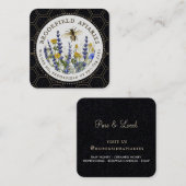 ワイルドフラワーハニカム&ビーアピアルクラフトハニー スクエア名刺 (正面/裏面)