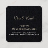 ワイルドフラワーハニカム&ビーアピアルクラフトハニー スクエア名刺 (裏面)