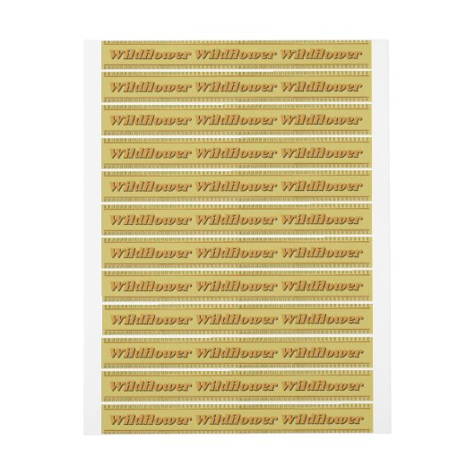 ワイルドフラワーハニージャイルセキュリティシールのふたラベル ラップアラウンドラベル (シート)