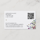 ワイルドフラワーハニーファーム 名刺 (裏面)