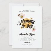 ワイルドフラワーハニーママへビー女の子シャワー 招待状 (正面)