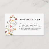 ワイルドフラワーハネムーンウィッシュエンクロージャカード エンクロージャーカード (正面)