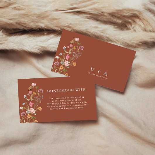 ワイルドフラワーハネムーンウィッシュエンクロージャカード エンクロージャーカード