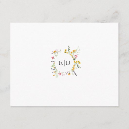 ワイルドフラワーハネムーンウィッシュQRコード エンクロージャーカード (裏面)