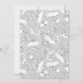 ワイルドフラワーハンドドローエレガントブライダルシャワー写真 招待状 (裏面)