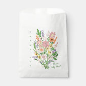 ワイルドフラワーハンド色彩の鮮やかカスタムベビーシャワー フェイバーバッグ (正面)