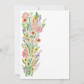 ワイルドフラワーハンド色彩の鮮やかカスタム サンキューカード (裏面)