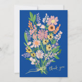 ワイルドフラワーハンド色彩の鮮やかカスタム サンキューカード (正面)