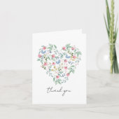 ワイルドフラワーハートありがとう大事な行事 カード (正面)