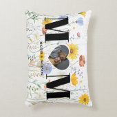 ワイルドフラワーハート写真名母の日 アクセントクッション (正面(垂直))