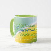 ワイルドフラワーハート結婚1周年記念パーティー マグカップ (正面左)