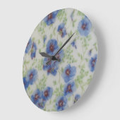 ワイルドフラワーバイオレットウォールクロック ラージ壁時計 (傾斜)