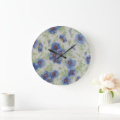 ワイルドフラワーバイオレットウォールクロック ラージ壁時計 (ホーム)