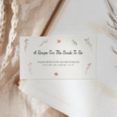 ワイルドフラワーバジェットブライダルシャワー共有Aレシピ エンクロージャーカード