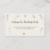 ワイルドフラワーバジェットブライダルシャワー共有Aレシピ エンクロージャーカード (正面)