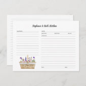 ワイルドフラワーバスケットレシピカードテンプレート 案内ポストカード (正面/裏面)