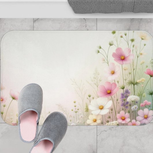 ワイルドフラワーバスマットコテージコアバスルーム敷物 バスマット