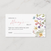 ワイルドフラワーバタフライどのように大きいかママの腹 エンクロージャーカード (正面)