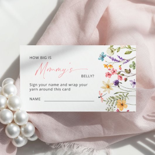 ワイルドフラワーバタフライどのように大きいかママの腹 エンクロージャーカード