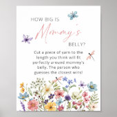 ワイルドフラワーバタフライどのように大きいかママの腹 ポスター (正面)