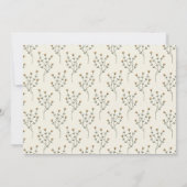 ワイルドフラワーバタフライオーバル1stバースデーフォト 招待状 (裏面)