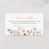 ワイルドフラワーバタフライガーデンおむつラッフル エンクロージャーカード (正面)