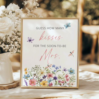 ワイルドフラワーバタフライガーデンどのように多くのキス ポスター