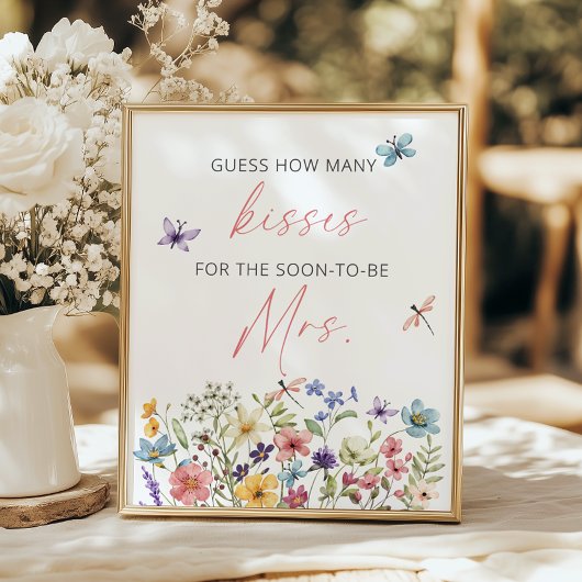 ワイルドフラワーバタフライガーデンどのように多くのキス ポスター