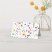 ワイルドフラワーバタフライガーデンを折り畳み プレイスカード (裏面)