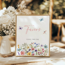 ワイルドフラワーバタフライガーデンブライダルシャワーの恩恵 ポスター