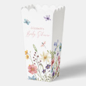 ワイルドフラワーバタフライガーデンベビーシャワーポップコーン フェイバーボックス (正面)