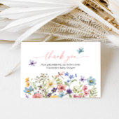 ワイルドフラワーバタフライガーデンベビーシャワー サンキューカード