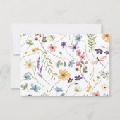 ワイルドフラワーバタフライガーデンベビーシャワー サンキューカード (裏面)