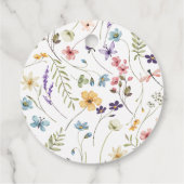 ワイルドフラワーバタフライガーデンベビーシャワー フェイバータグ (裏面)