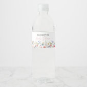 ワイルドフラワーバタフライガーデンベビーシャワー ペットボトルラベル (正面)