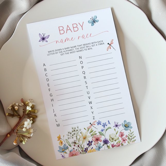 ワイルドフラワーバタフライガーデンベビー名レースゲーム (クリエイターアップロード済み)