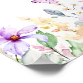 ワイルドフラワーバタフライガーデンラベンダーベビーへようこそ ポスター (角)