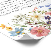 ワイルドフラワーバタフライガーデン深夜おむつ ポスター (角)