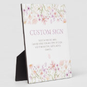 ワイルドフラワーバタフライガールズ1st誕生日パーティーサイン フォトプラーク (側面)