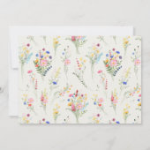 ワイルドフラワーバタフライガール1stバースデーフォト 招待状 (裏面)