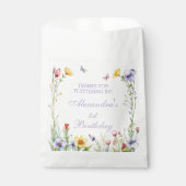 ワイルドフラワーバタフライガール1st誕生日 フェイバーバッグ (正面)